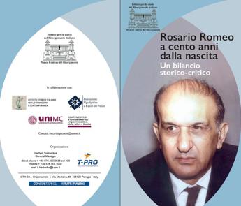 All’Università di Macerata convegno per celebrare centenario nascita Rosario Romeo