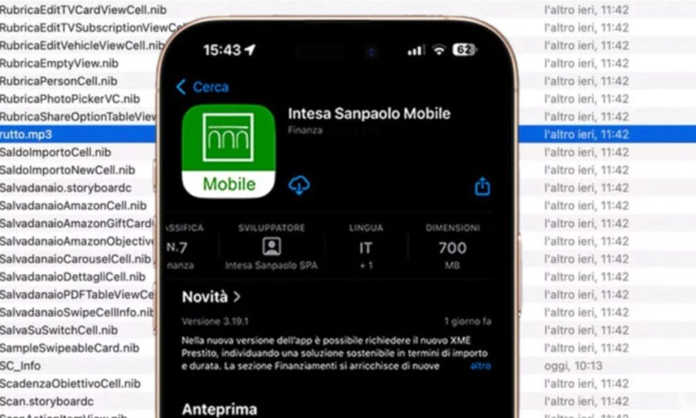 L’app Intesa Sanpaolo e il curioso mistero di “rutto.mp3”: ecco cosa sta succedendo