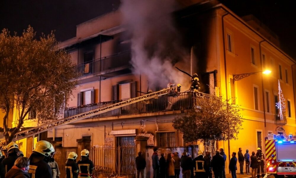 Natale di paura a Roma: incendio sconvolge il quartiere Marconi